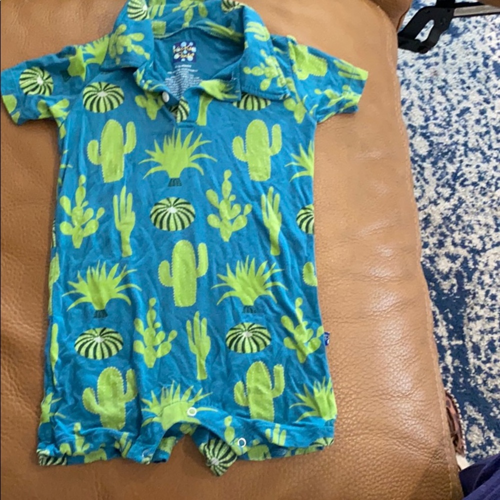 Kickee Pants Baby Outfit Cactus